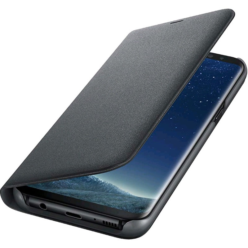 Samsung Galaxy LED View Flip Wallet Cover for Samsung Galaxy S9+ - Black