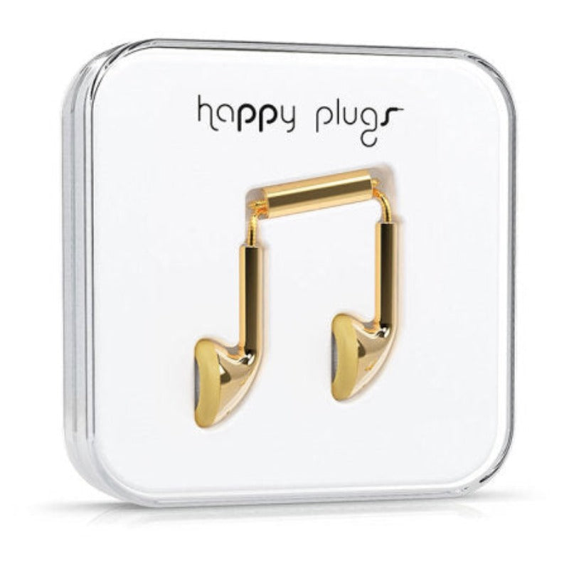 Happy Plugs Headphones Mic & Remote - Gold
