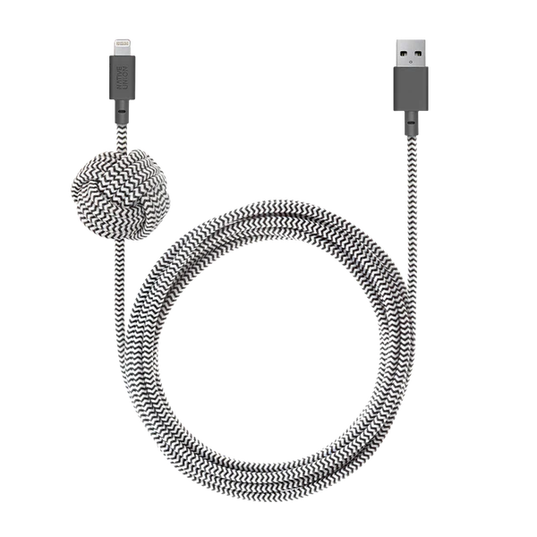 Native Union Night Cable (USB-A to Lightning) - Zebra