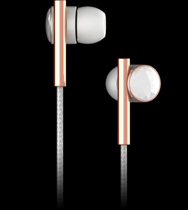 CAEDEN Linea No 2 In Ear Headphones- Faceted Ceramic & Rose Gold