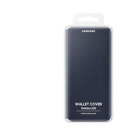 Official Genuine Samsung Galaxy A20 - Wallet Cover Case - Black