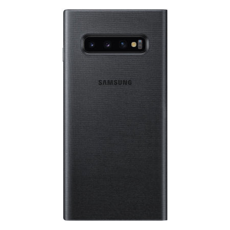 Official Genuine Samsung LED View Cover Flip Wallet Case for Samsung Galaxy S10 - Black