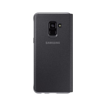 Official Genuine Samsung Galaxy A8 2018 Neon Flip Case Black