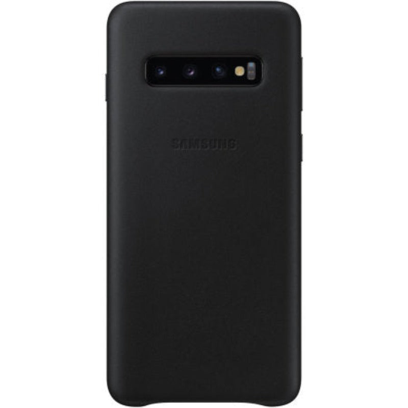 Official Genuine Leather Protective Cover for Samsung Galaxy S10+ - Black