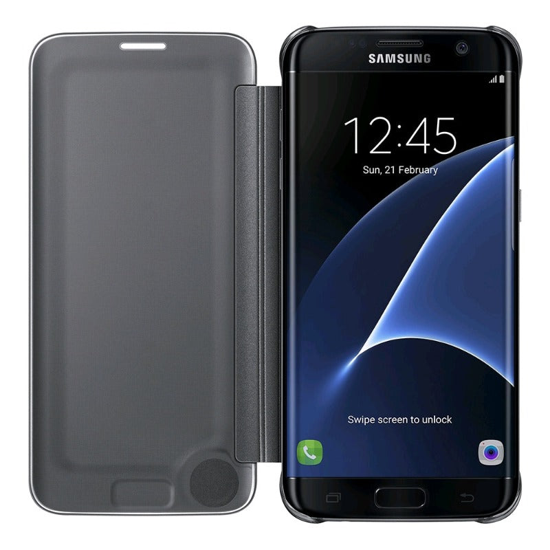 Samsung Clear View Cover for Samsung S7 Edge - Black