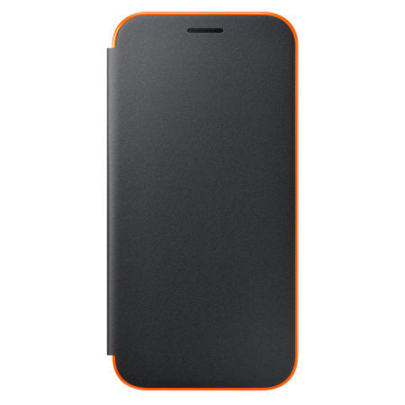 Samsung Neon Flip Cover Case for Samsung Galaxy A5 (2017) - Black/Orange