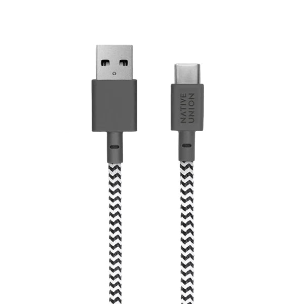 Native Union Night Cable (USB-C to USB-A) - Zebra