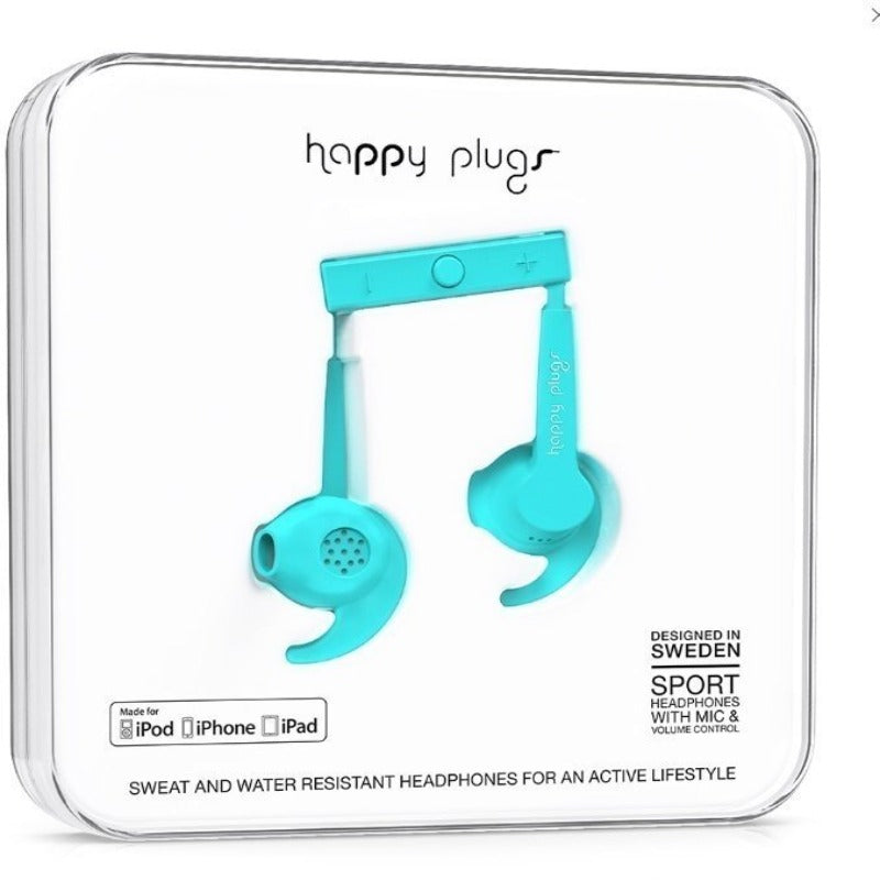 Happy Plugs Sports Headphones - Turquoise